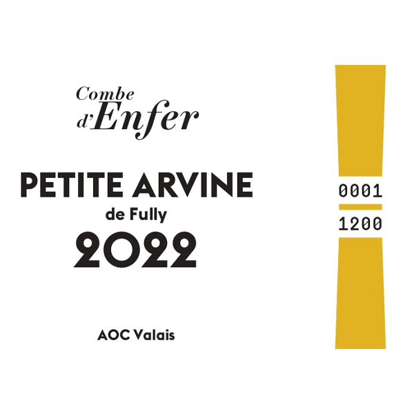 Valais - Combe d'Enfer, Petite Arvine, Notre Sélection Vigneronne - Gérard Dorsaz 2022